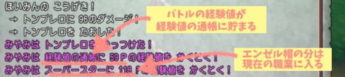 経験値の通帳エンゼル帽